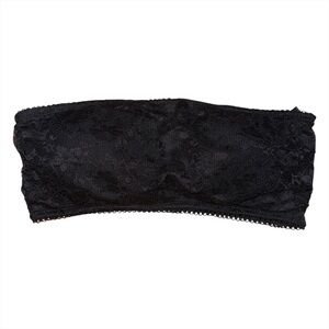 Velvet Kitten Black Lace Strapless Bandeau Bralette Bra Large Padded Cups Sexy